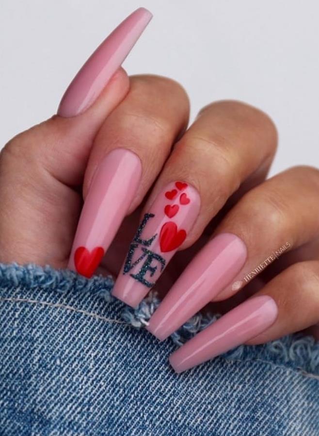 60 Beautiful Acrylic Pink Coffin Nails Art Ideas For Summer - Lilyart