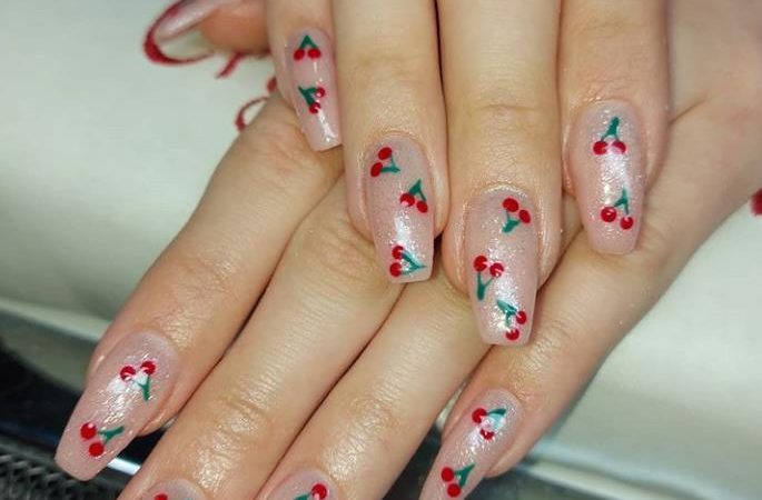 Lovely And Refreshing Fruit Long Coffin Nails Art In Summer