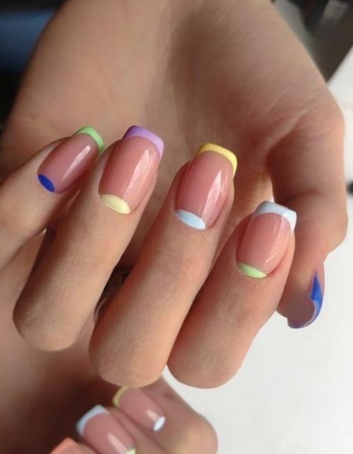 Simple Short Square Nails Art Ideas,Let Your Fingertips Clean And