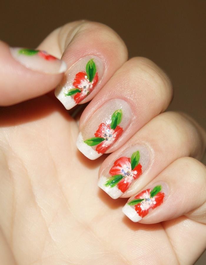 55 Flower Short Nails Ideas,Manicure Also Want To Give The Pace Of Summer