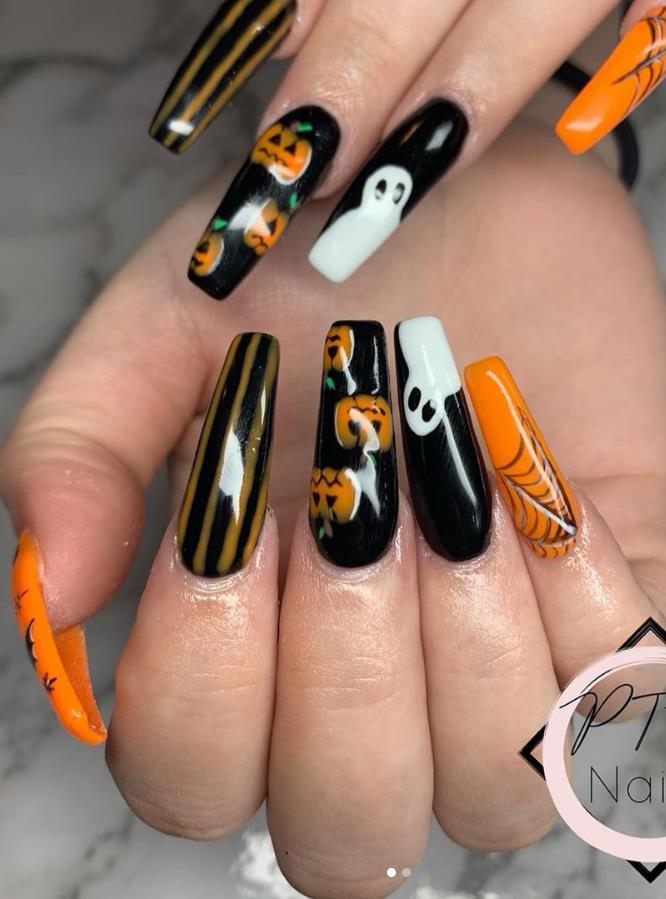 38 DIY Design Of  Coffin Nails For Halloween
