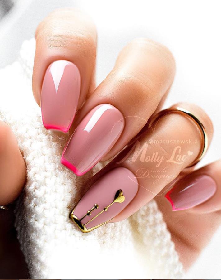 Sweet To The Heart! Gentle French Nail Design For The Spring Of 2021~