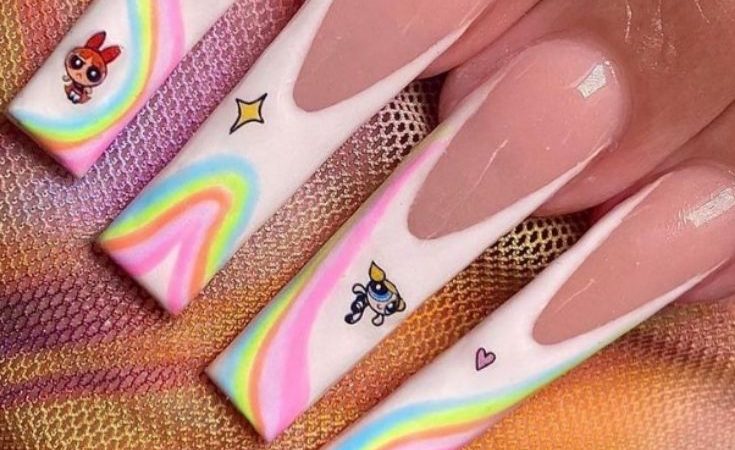30 Lovely Coffin Shape Nails To Give You Inspiration This Summer
