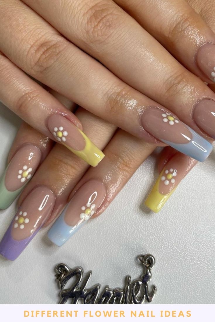 27 Simple and Elegant Flower Nail Designs for Summer 2021