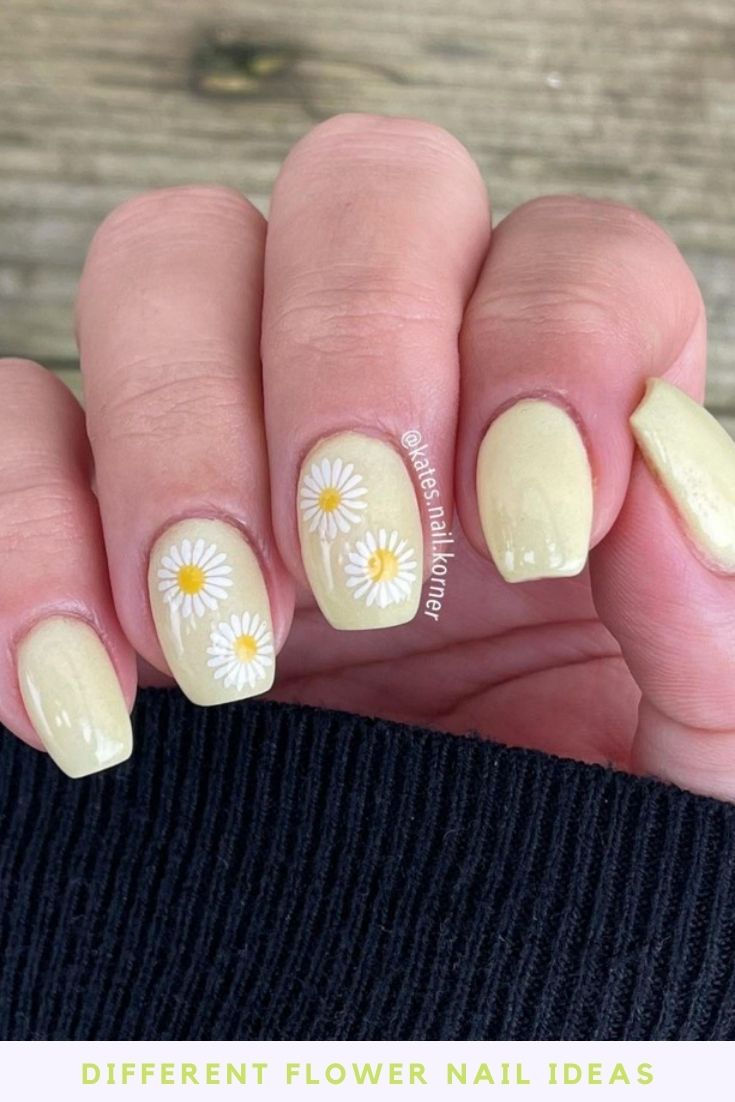 27 Simple and Elegant Flower Nail Designs for Summer 2021