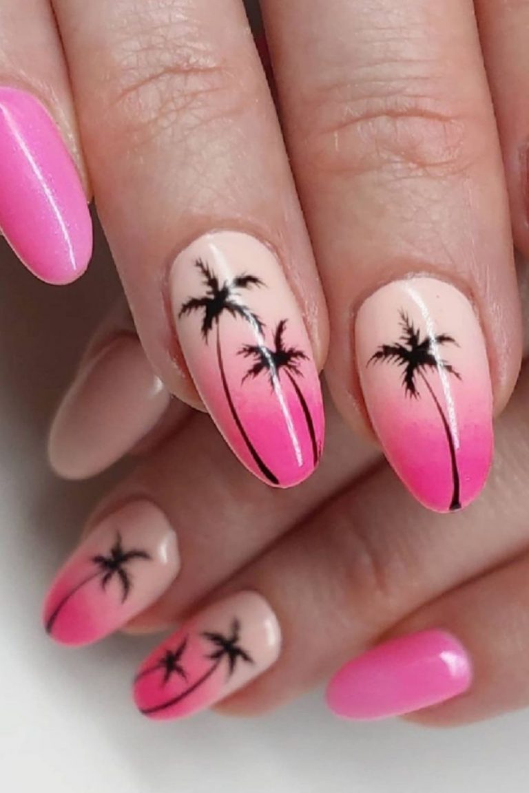 33 Simple Beach Nails Designs for Summer nails 2021