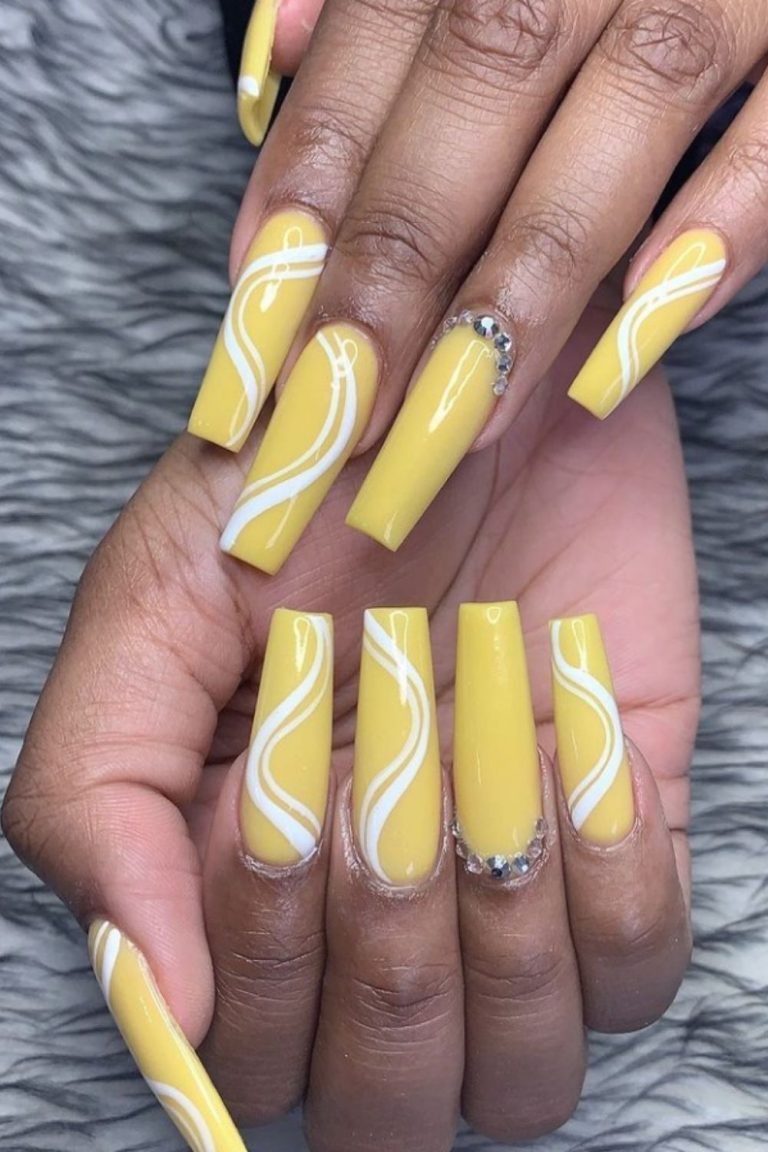 45 Stunning Coffin Nails Design Ideas For Summer Nails 2021 2899