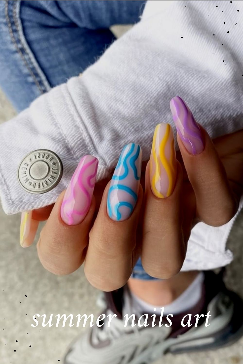 Simple summer nails art
