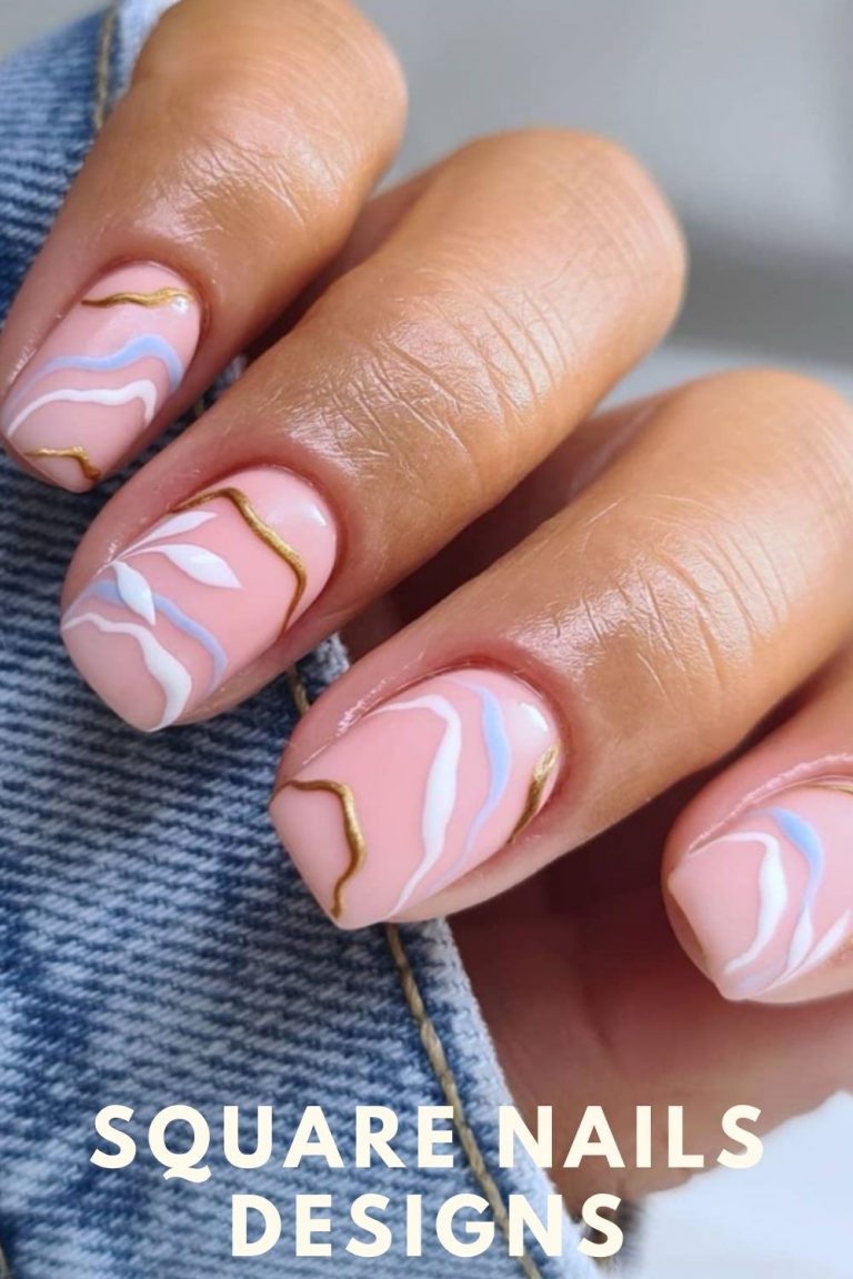 32 Simple Summer Square Acrylic Nails Designs in 2021