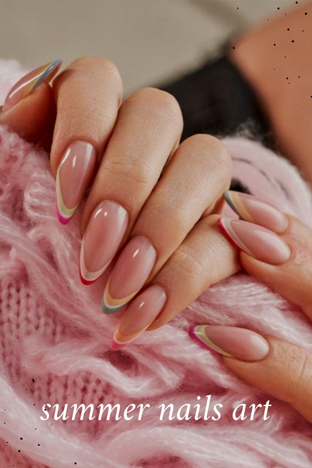 Pastel nails for short almond shaped nails