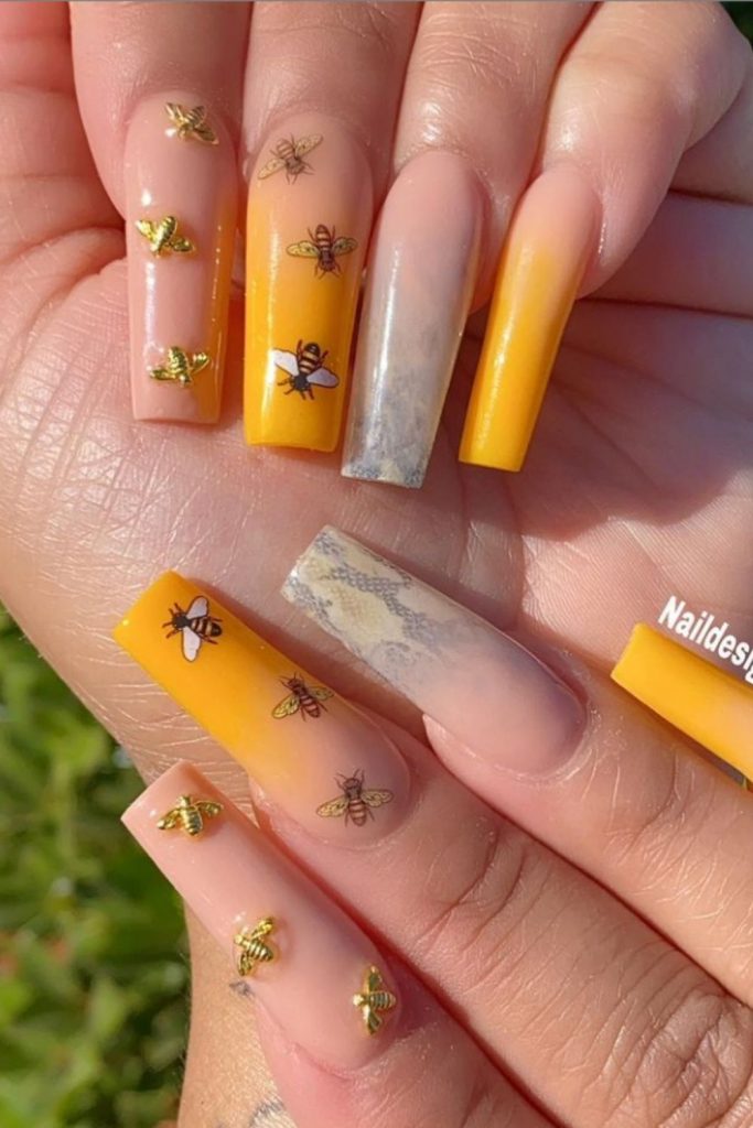 45 Stunning Coffin Nails Design Ideas For Summer nails 2021