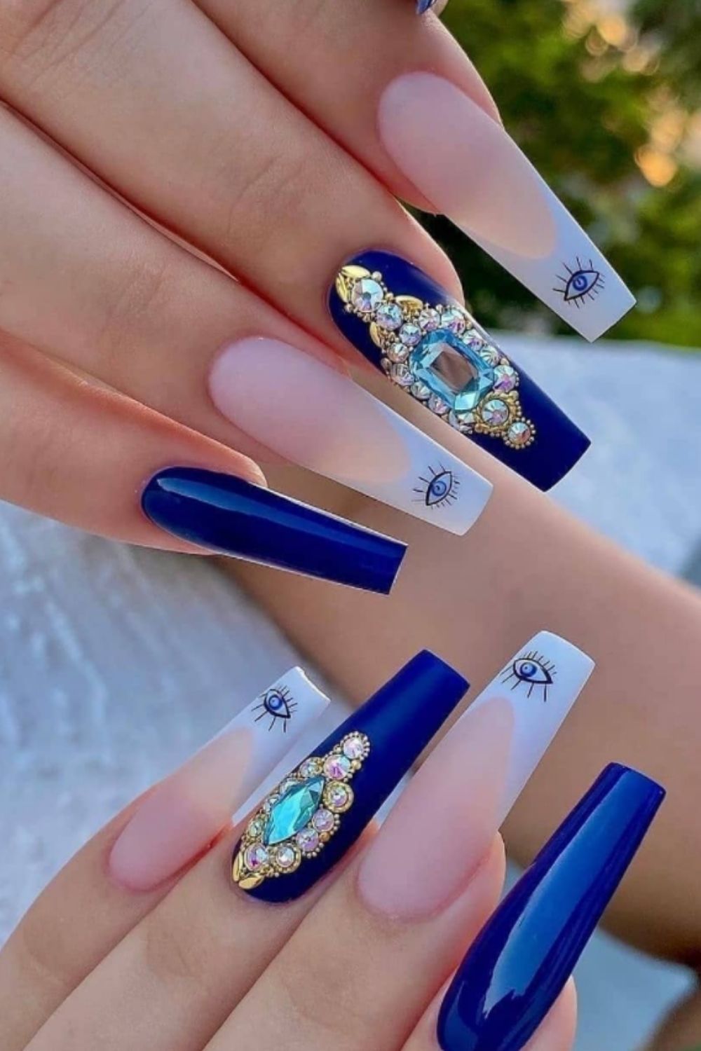 Perfect Coffin Acrylic Nail Design in Summer Nail Art 2021