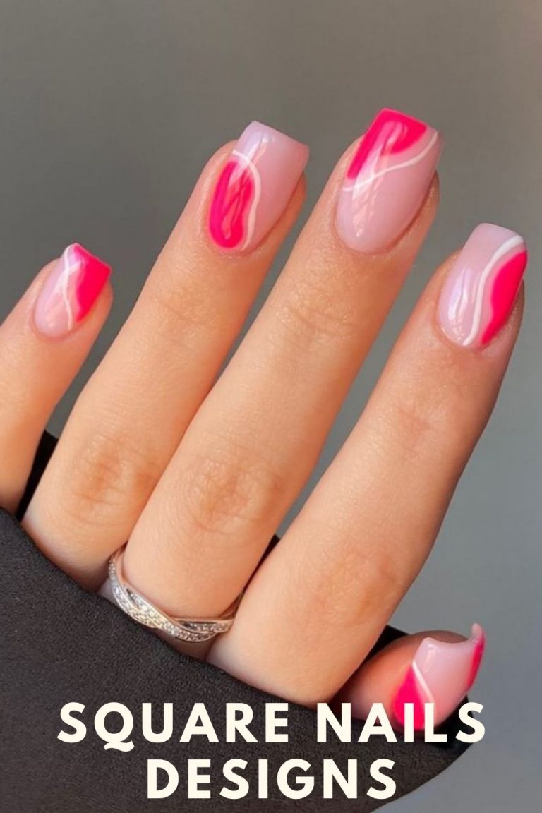 32 Simple Summer Square Acrylic Nails Designs in 2021