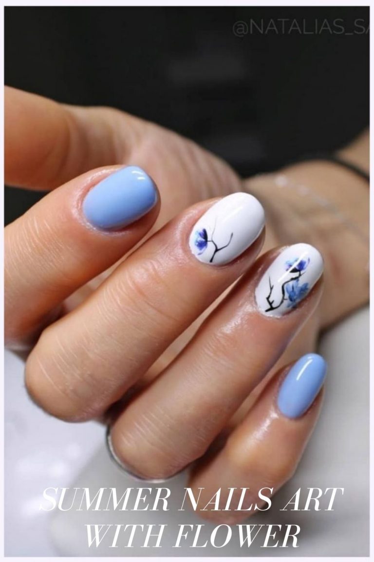 32 Classy and Cute Flower Nail Designs to Try This Year