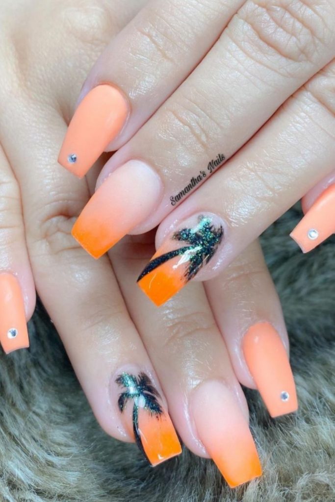 33 Simple Beach Nails Designs for Summer nails 2021