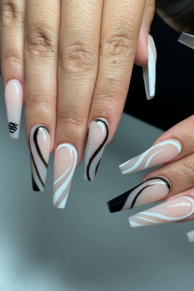 45 Beautiful Coffin Shaped Nail Art Designs for Summer Nails in 2021