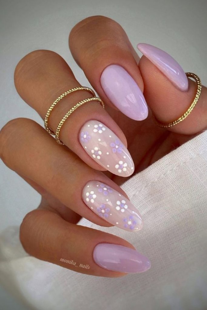 38 Trendy Almond-Shaped Nail Art for Summer Nails 2021