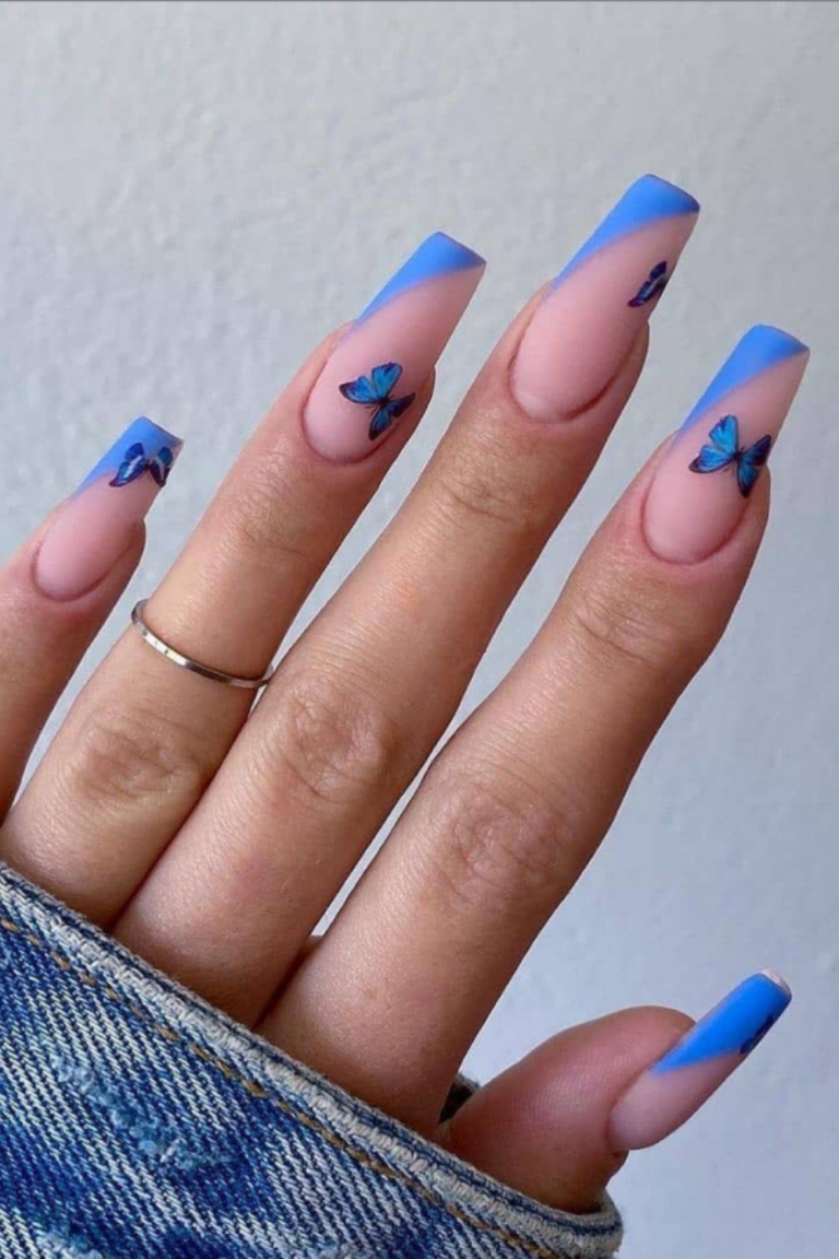 Acrylic Nails Summer 2021 Butterfly Nail Art is the Trend of the Year
