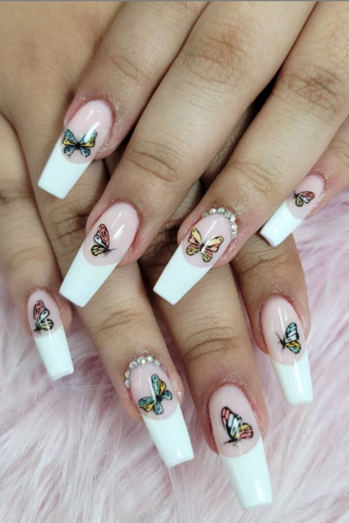 Acrylic Nails Summer 2021: Butterfly Nail Art is the Trend of the Year