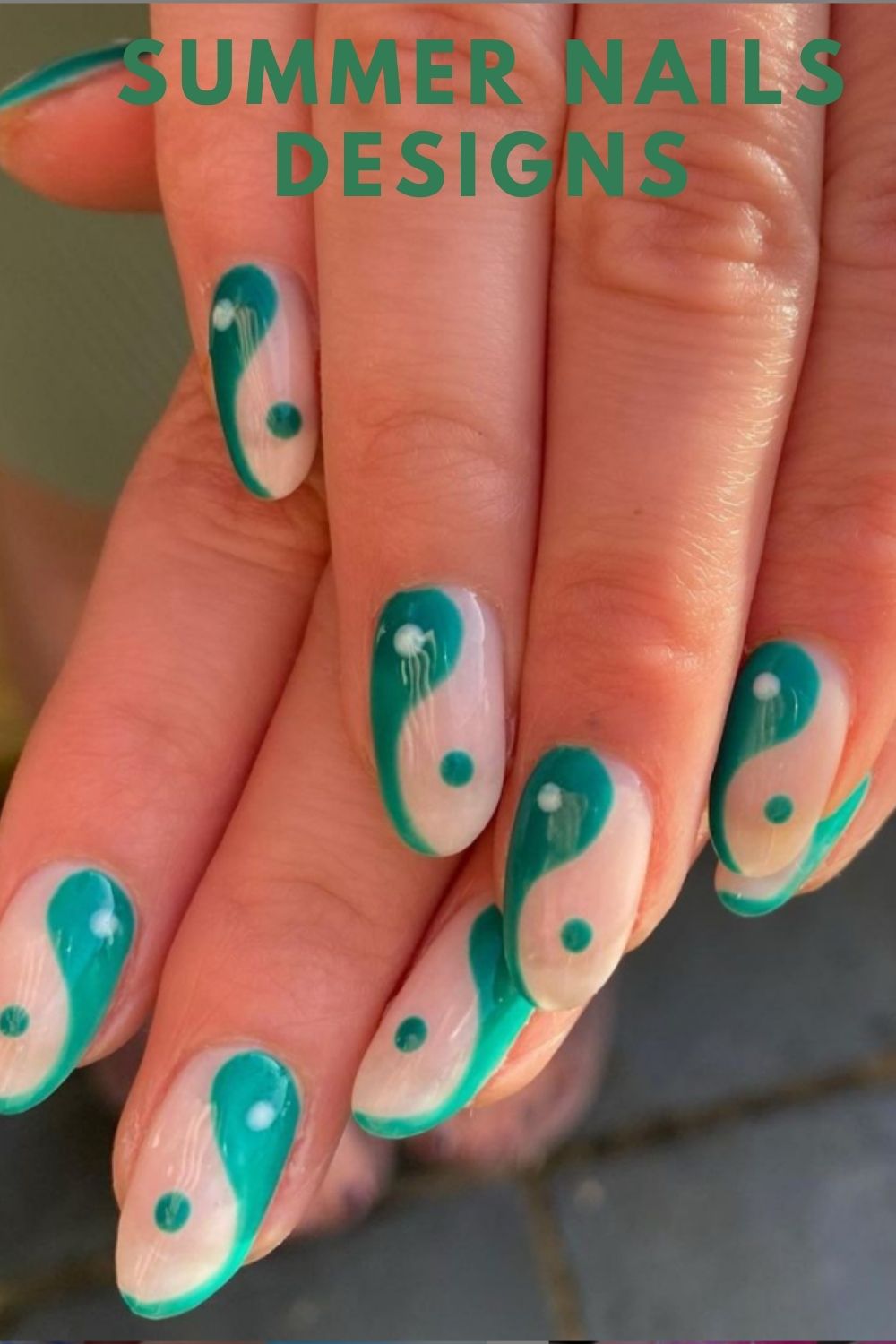 Green almond nails 