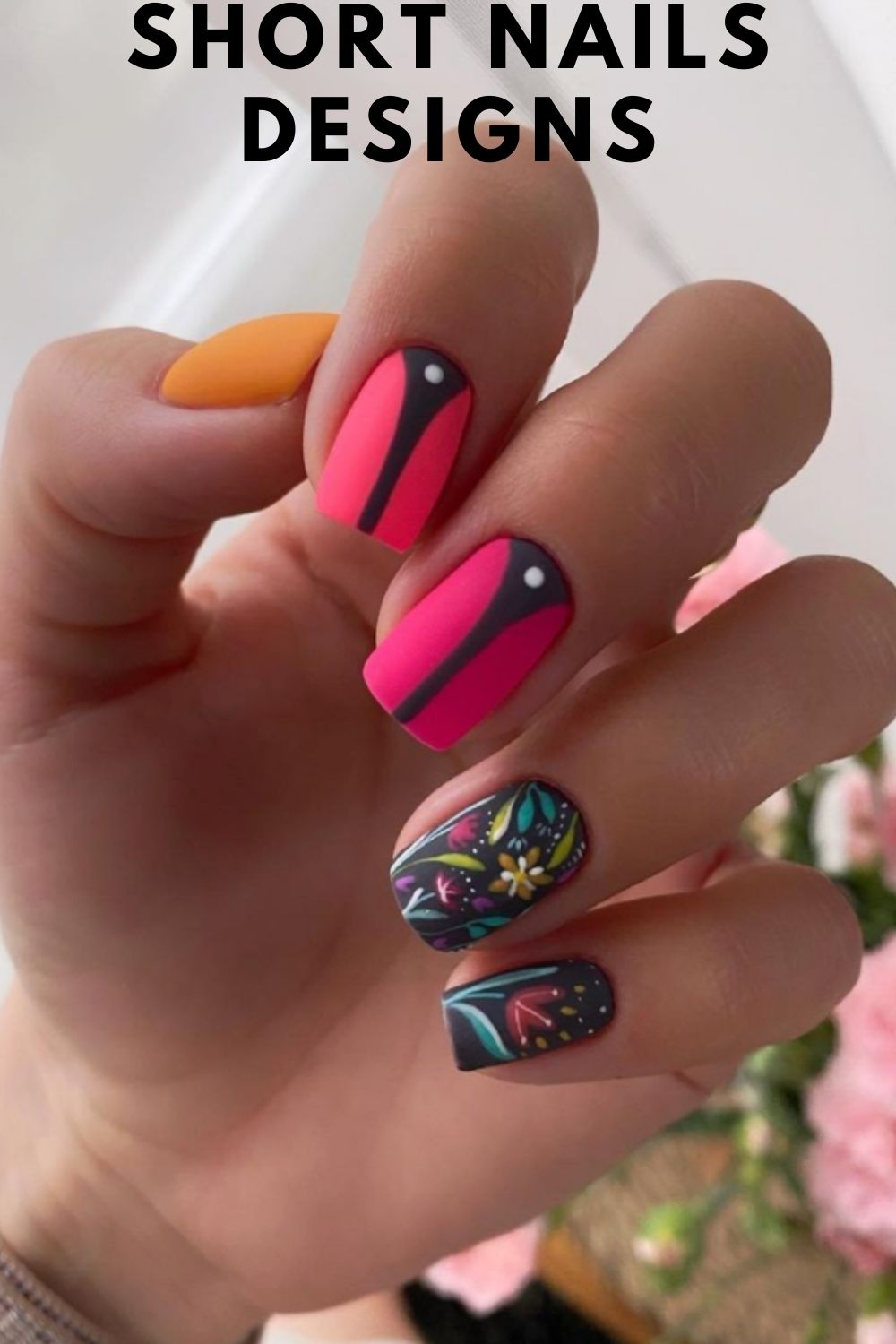 Red and black nails designs