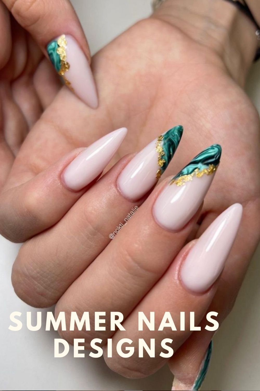 Squoval nails art