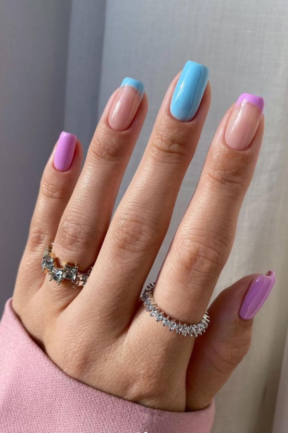 Short Acrylic Nails Art with Coffin Shape for Autumn 2021