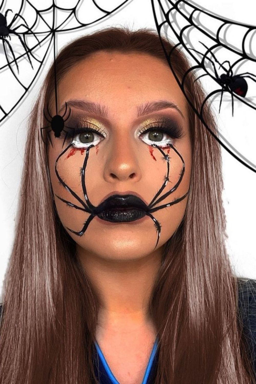  This Spider-Web Halloween Makeup 