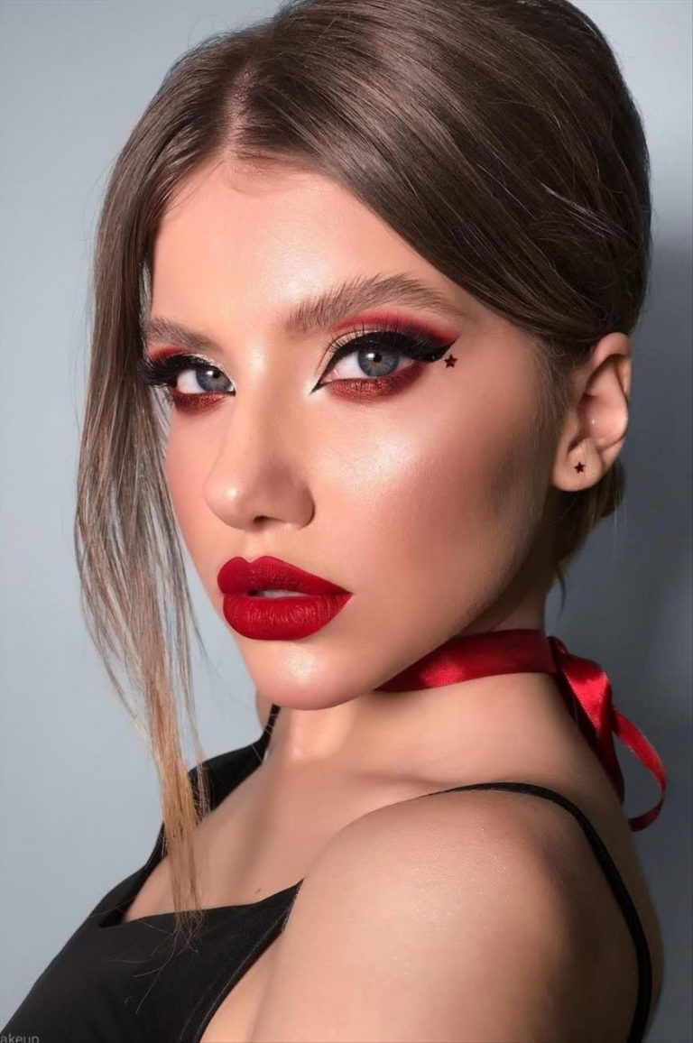 36 Classic Red Lips Makeup Looks To Wear On Valentines Day Lilyart