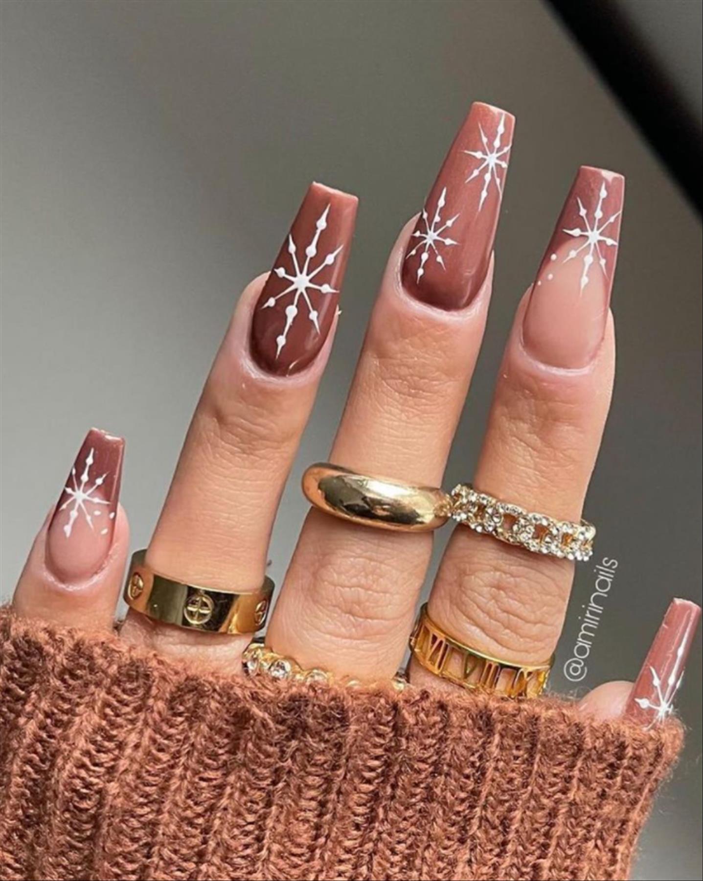 TOP 48 winter nail art for holiday nail ideas 