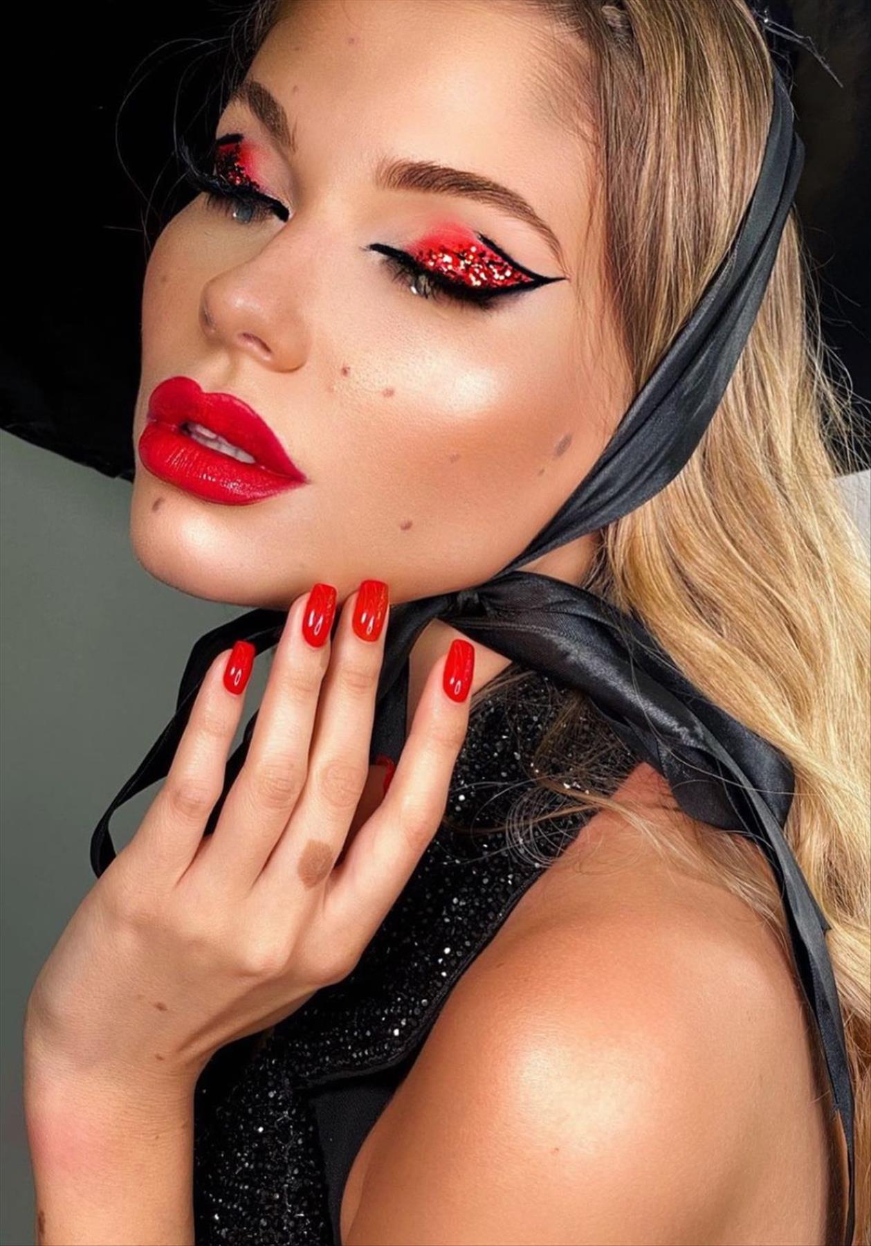Classic Red Lip Makeup Looks to Wear on Valentine's Day