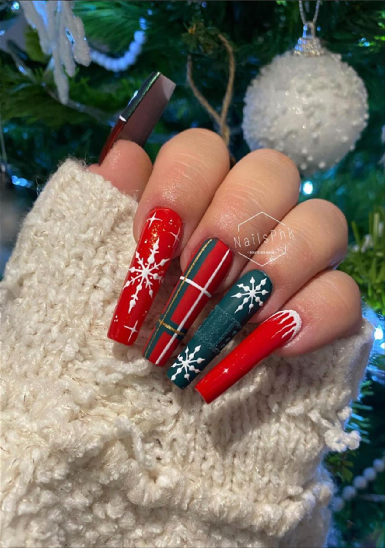 TOP 48 winter nail art for holiday nail ideas 