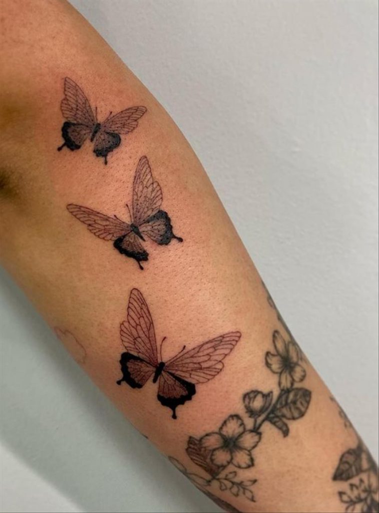 Elegant butterfly tattoo designs for girls first tattoo attempt