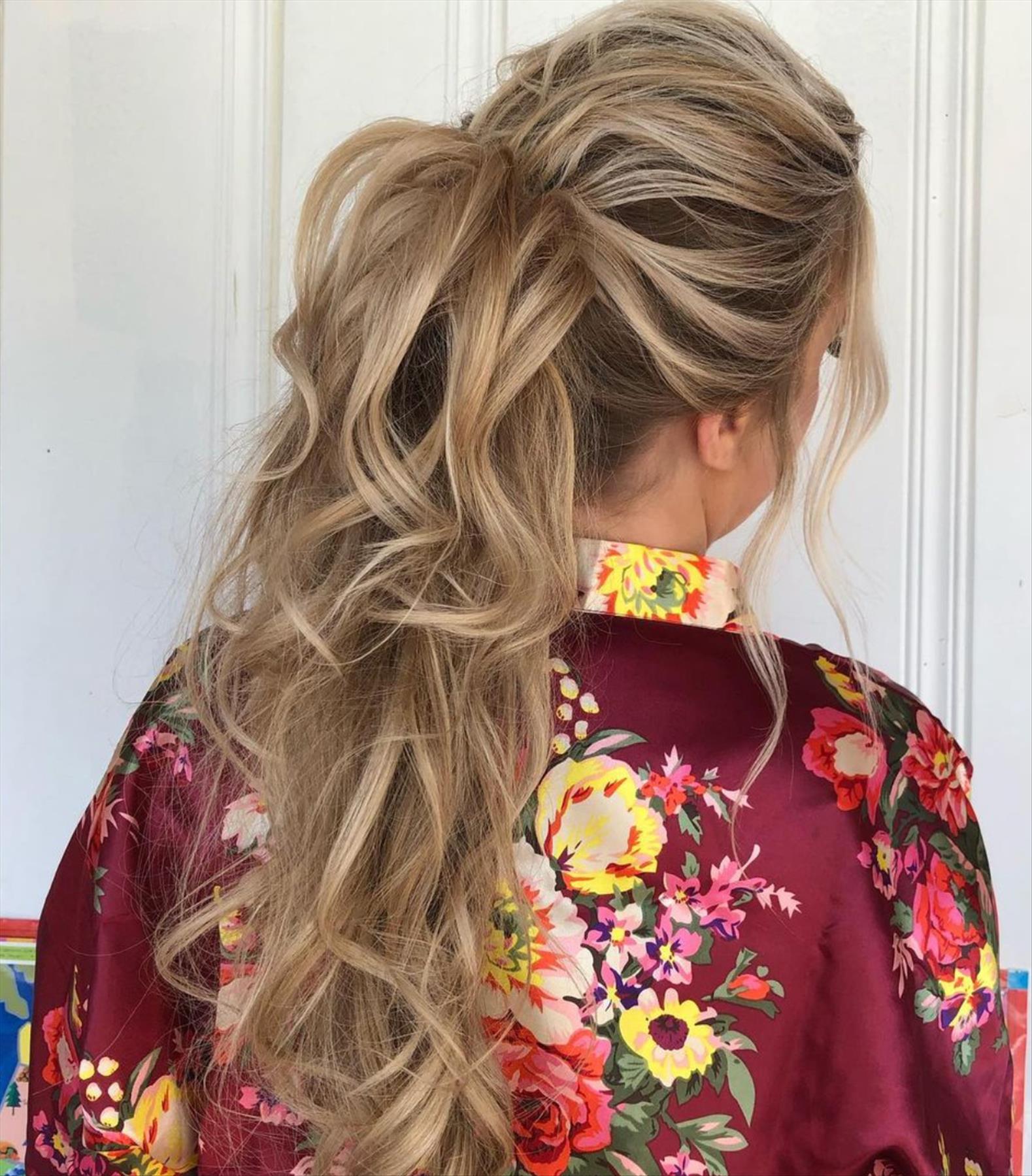 Easy ponytail hairstyles for long hair to wear 