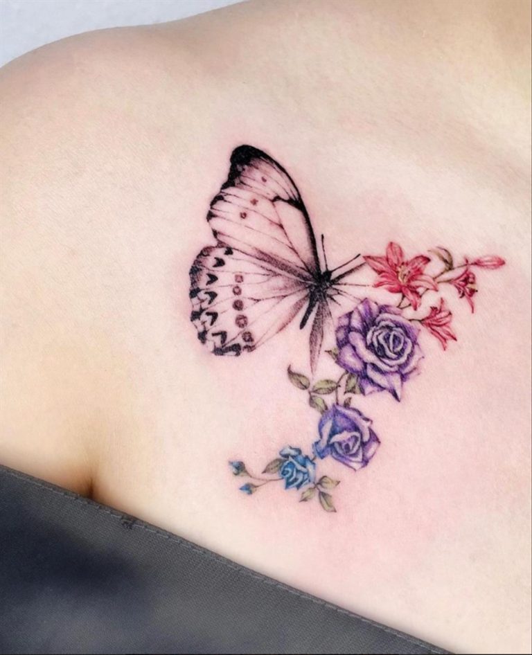 52 Elegant butterfly tattoo designs for girls first tattoo attempt ...