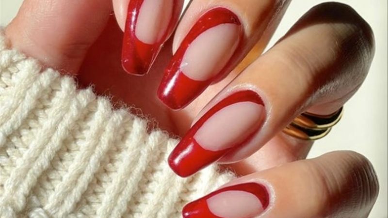 36 Best red nail design to be hot this Winter