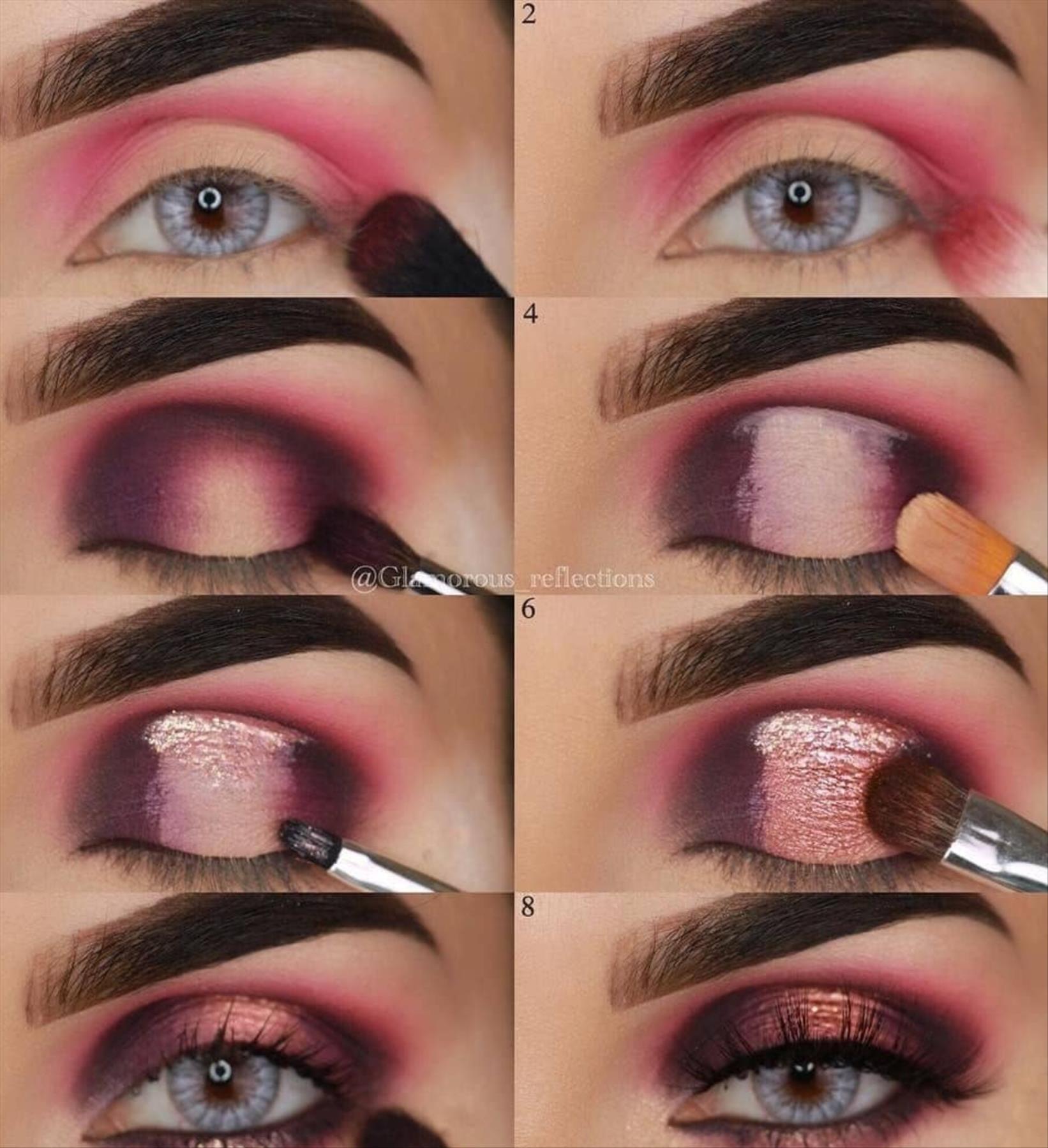 how to draw eyeshadow makeup step by step