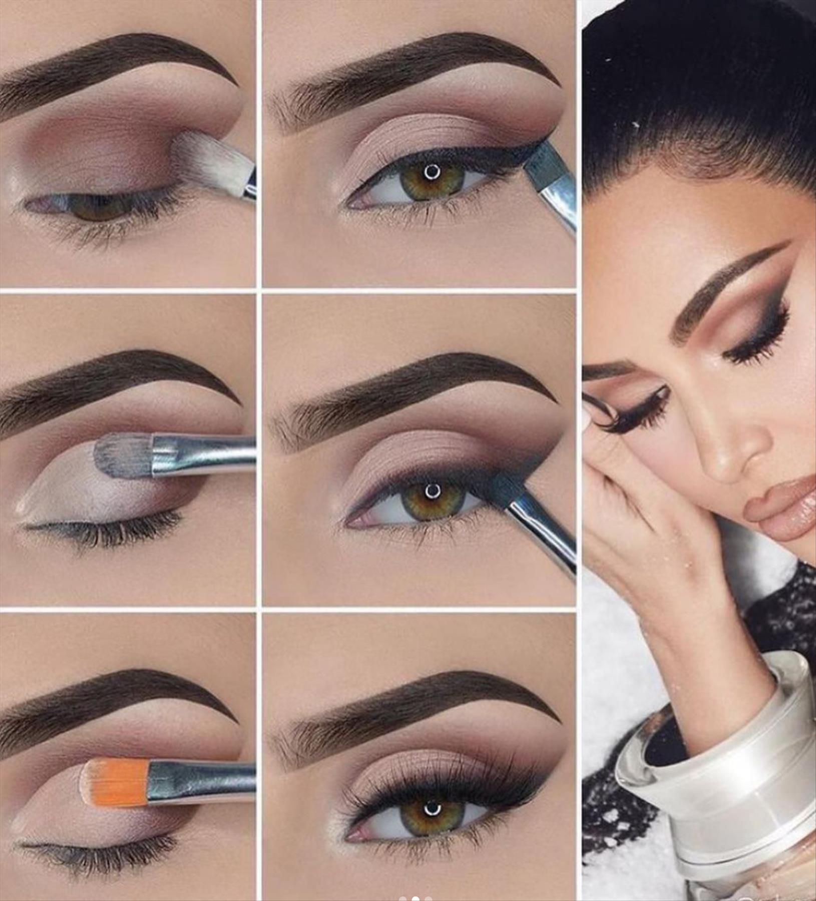 how to draw eyeshadow makeup step by step