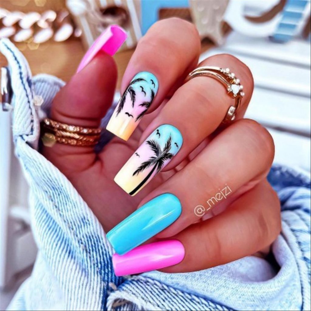 28 Perfect Vacation Nail Art Ideas For Next Mani! Lilyart