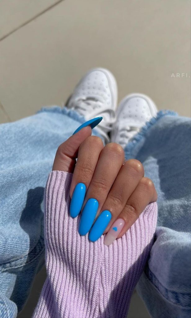 40+ Romantic blue acrylic nail ideas perfect for summer mani 2022 ...