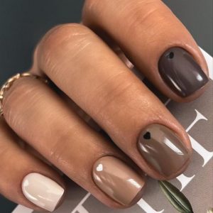 46 Beautiful short square nails for winter nail colors 2022