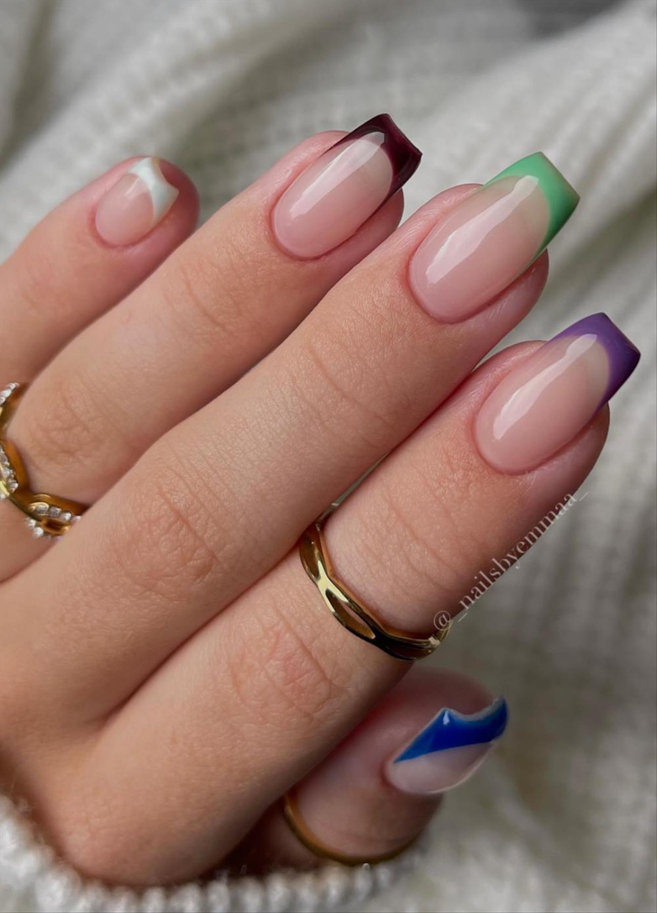 Beautiful short square nails for winter nail colors 2022