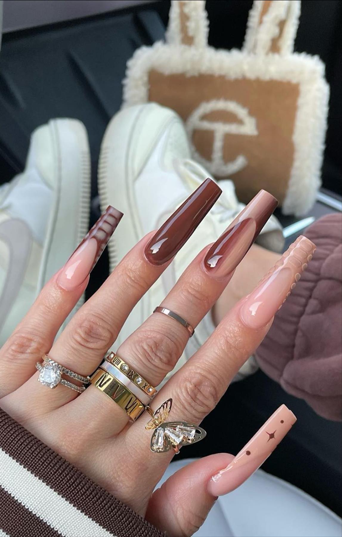 Winter Coffin Nail Designs For 2022