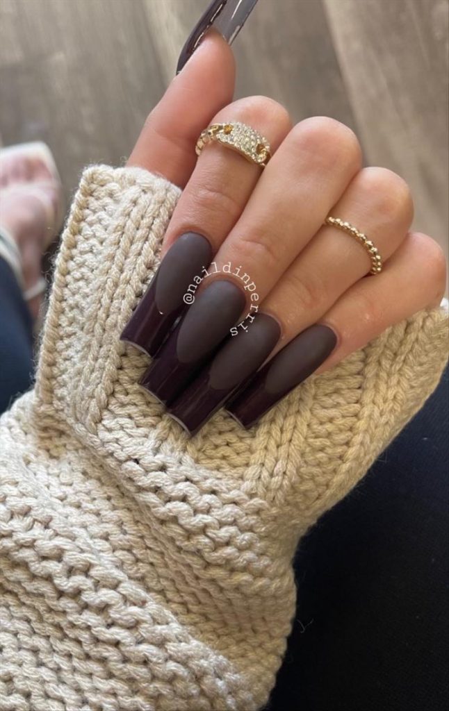 32 Fabulous Winter Coffin Nail Designs For 2022 - Lilyart